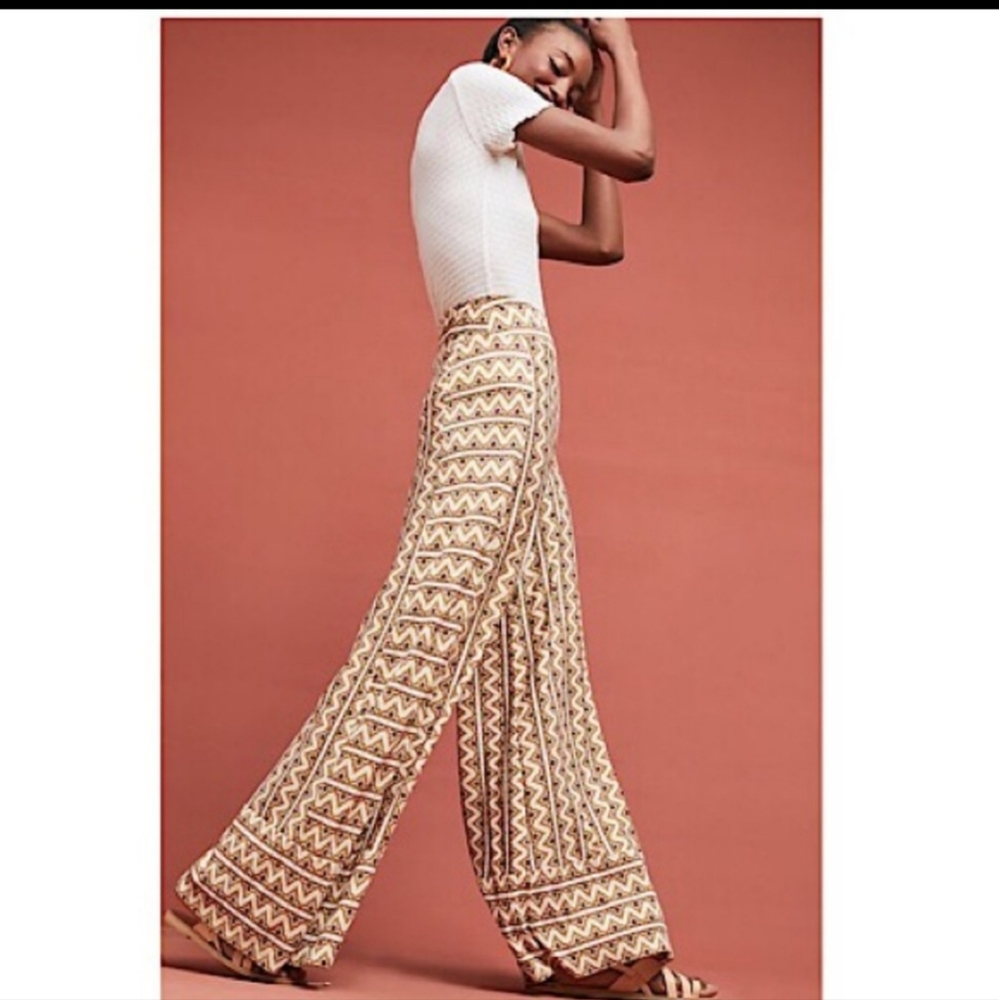 Farm Rio wide leg pants pull on